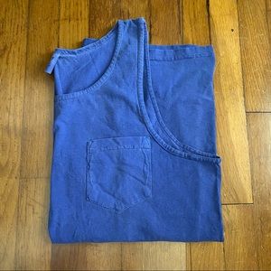 🎆3/$10🎆 Comfort Colors Flo Blue Pocket Muscle Tank Top
